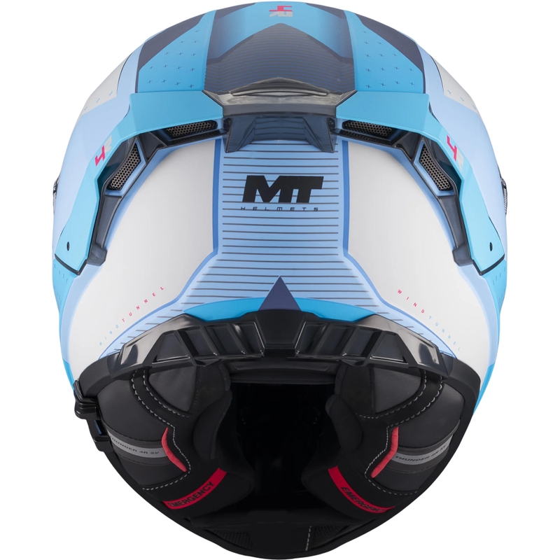 Celoobrazna motoristična čelada MT Thunder 4 R SV Wind Tunnel C7 mat modro-siva