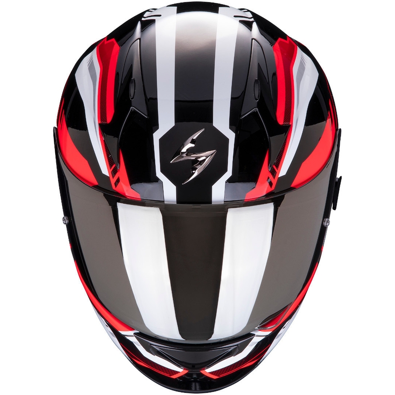 Integralna čelada Scorpion EXO-390 Boost črno-bela-rdeča