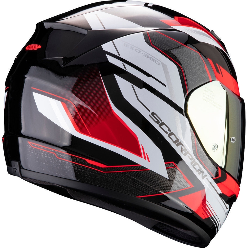 Integralna čelada Scorpion EXO-390 Boost črno-bela-rdeča
