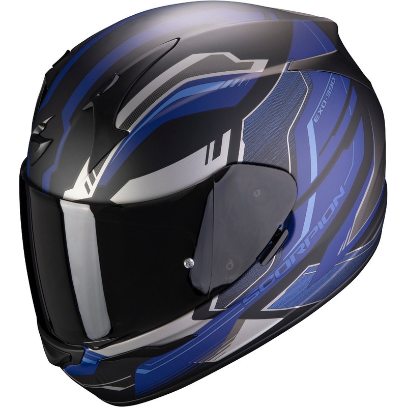 Integralna čelada Scorpion EXO-390 Boost black-silver-blue razprodaja