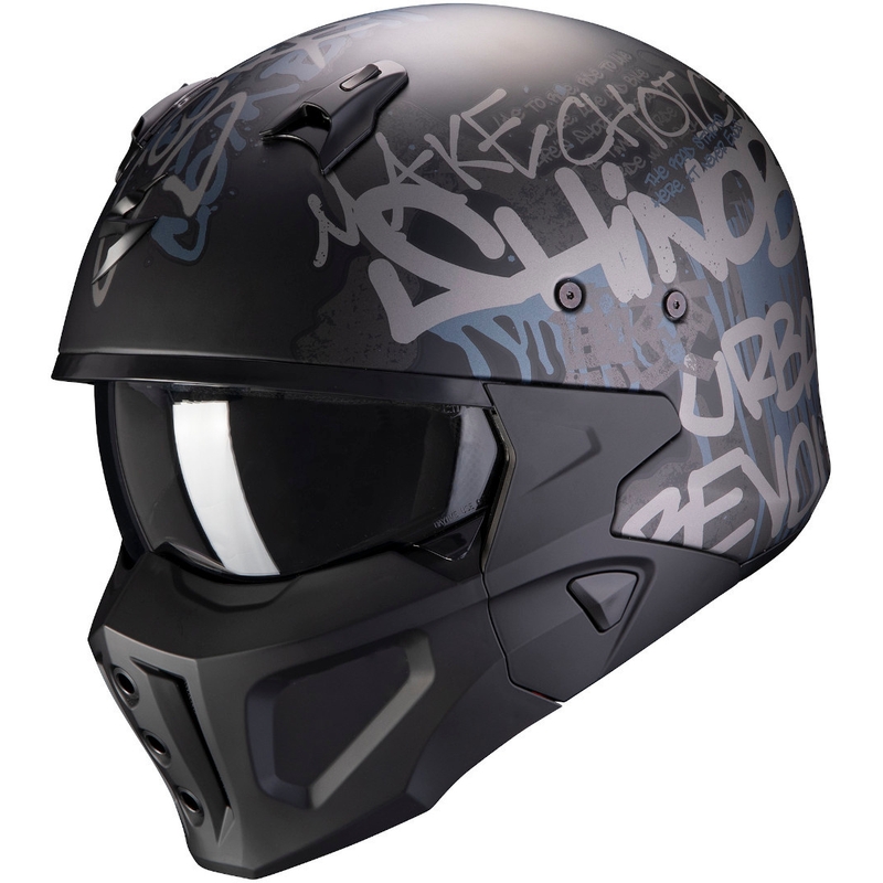 Čelada Scorpion COVERT-X Wall black-silver