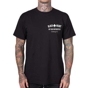 Črna motoristična majica Black Heart Hot Rod