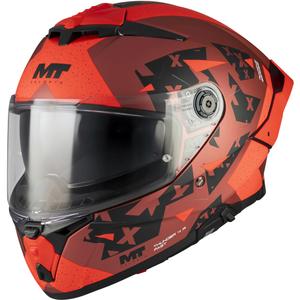 Celoobrazna motoristična čelada MT Thunder 4 R SV Fast C5 mat črno-sivo-rdeča