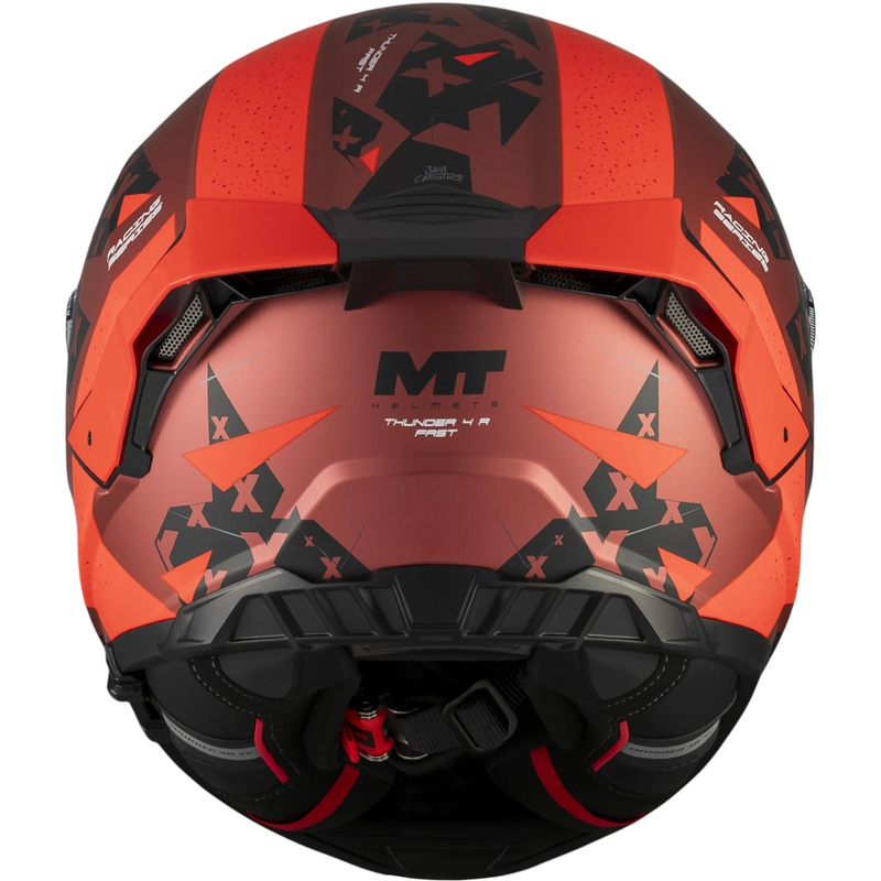 Celoobrazna motoristična čelada MT Thunder 4 R SV Fast C5 mat črno-sivo-rdeča