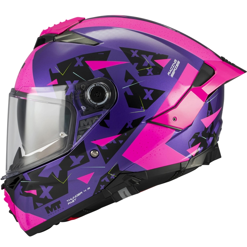 Motoristična čelada MT Thunder 4 R SV Fast C8 vijolično-roza-črna