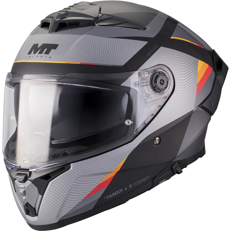 Motoristična čelada MT Thunder 4 R SV Highway B5 z integralnim obrazom, mat sivo-črna