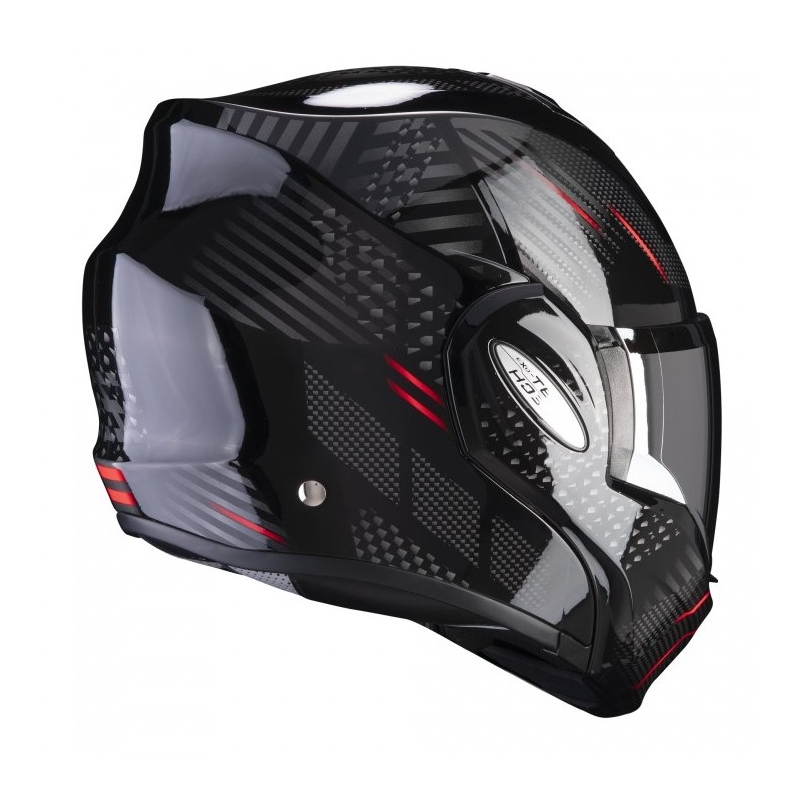 Scorpion EXO-TECH Pulse črno-rdeča prevračalna čelada