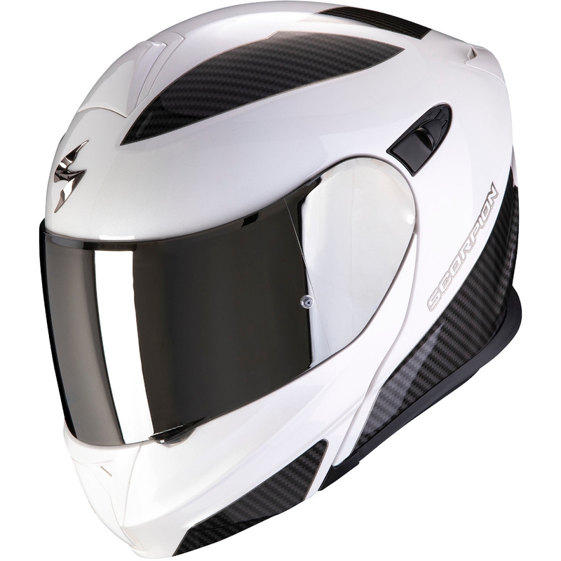 Motoristična čelada Scorpion EXO-920 Flux white-silver