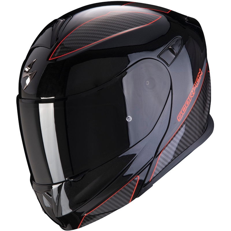 Motoristična čelada Scorpion EXO-920 Flux črno-rdeča