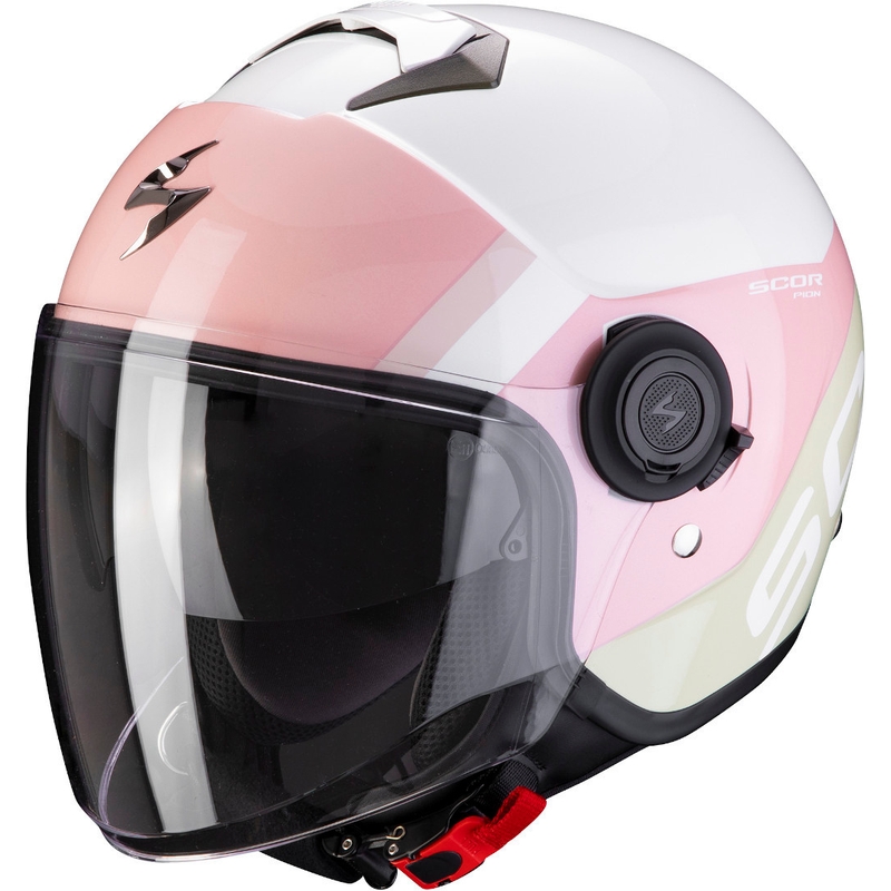 Odprta čelada Scorpion EXO-CITY Sympa white-pink razprodaja