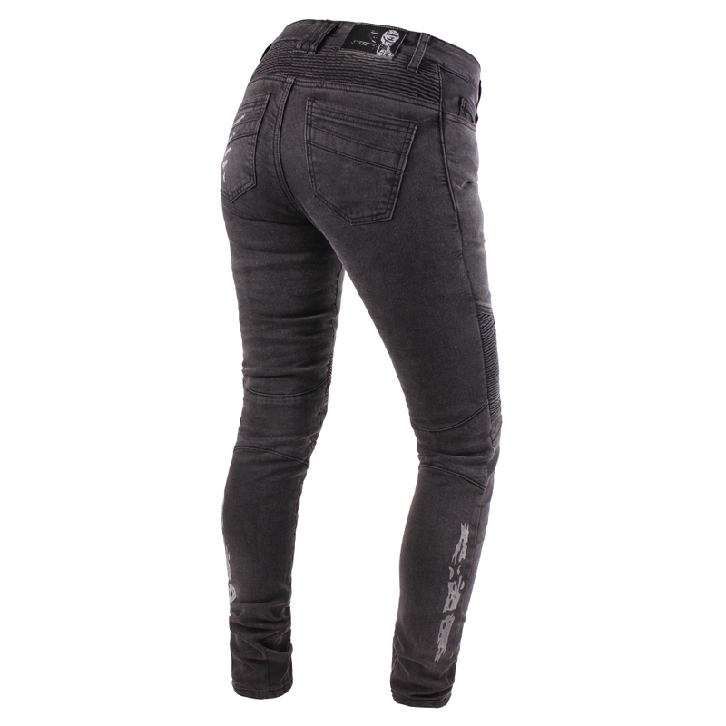 Ženske Street Racer Spike Black Motorcycle Jeans razprodaja
