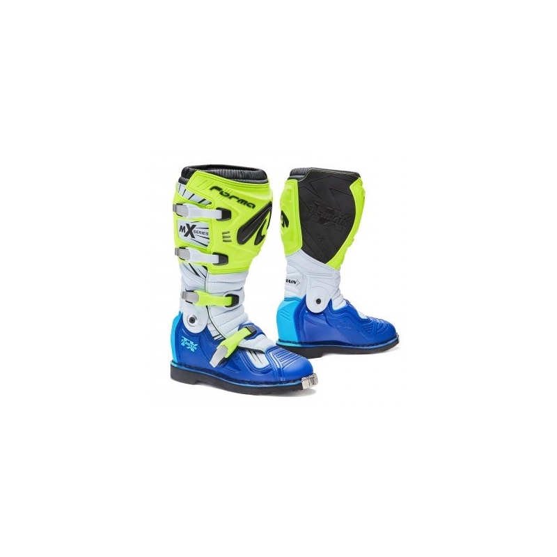 Forma Terrain TX motoristični škornji bela-modra-fluo rumena