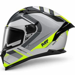 Motoristična čelada MT Braker SV Inception C2, sivo-fluo rumena