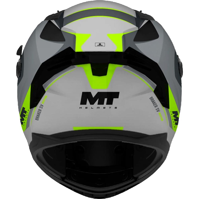 Motoristična čelada MT Braker SV Inception C2, sivo-fluo rumena