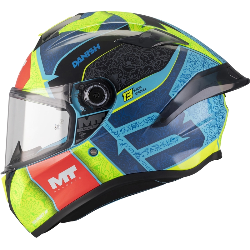 Motoristična čelada MT Targo S Danish_26_Brasil C3 modro-fluo rumeno-rdeča