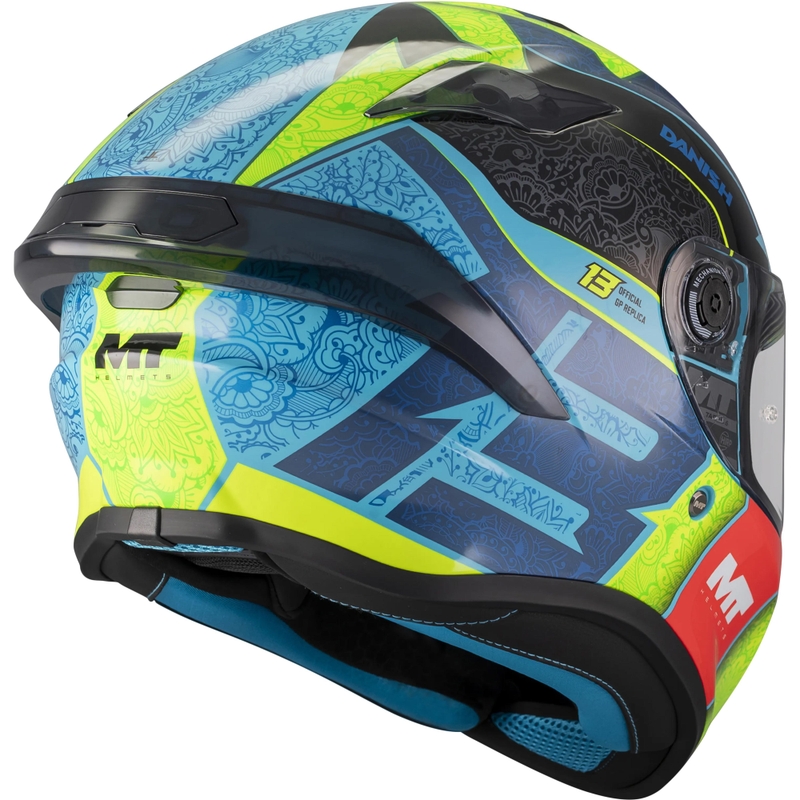 Motoristična čelada MT Targo S Danish_26_Brasil C3 modro-fluo rumeno-rdeča