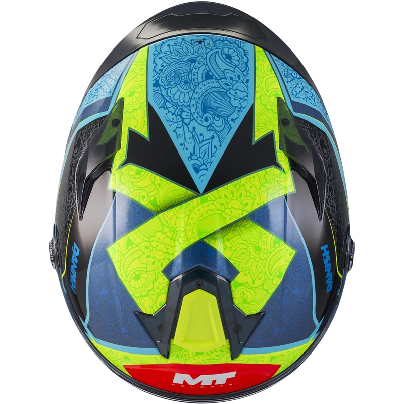 Motoristična čelada MT Targo S Danish_26_Brasil C3 modro-fluo rumeno-rdeča