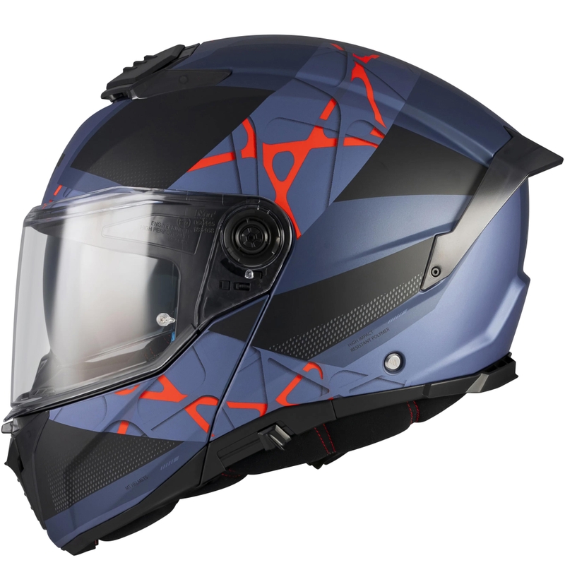 Motoristična čelada MT Atom 2 SV Change C17 z zložljivo platformo, mat črno-modra