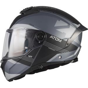 Motoristična čelada MT Atom 2 SV Kaster C2, mat črno-siva, zložljiva