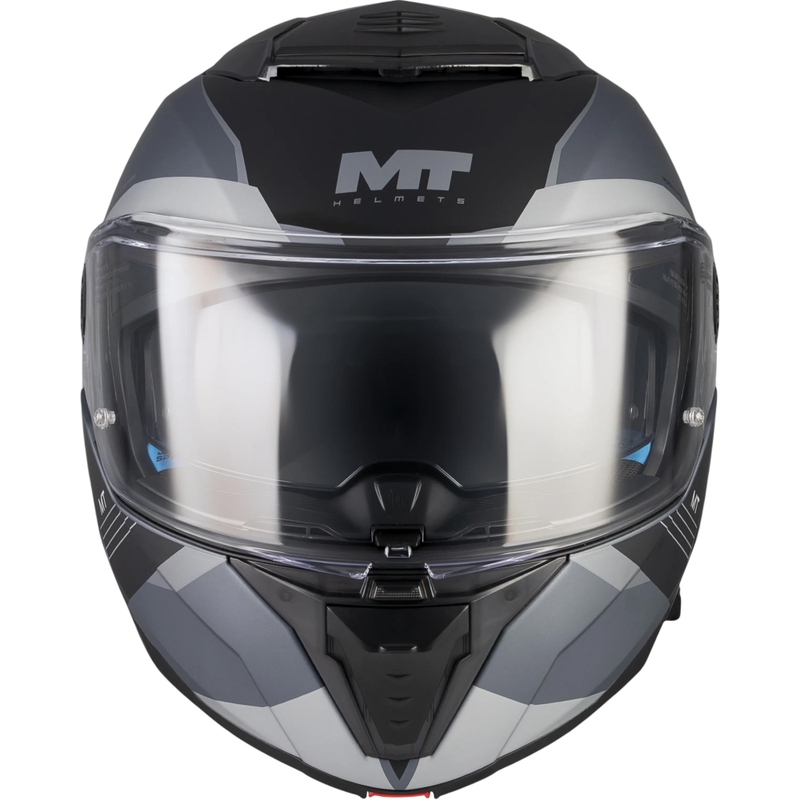 Motoristična čelada MT Atom 2 SV Kaster C2, mat črno-siva, zložljiva
