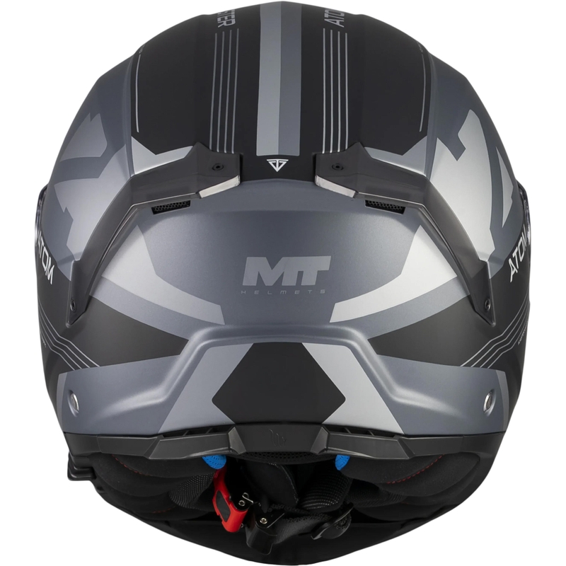 Motoristična čelada MT Atom 2 SV Kaster C2, mat črno-siva, zložljiva