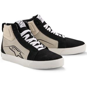 Usnjeni motoristični škornji Alpinestars Ride-63 črno-svetlo sivo-beli