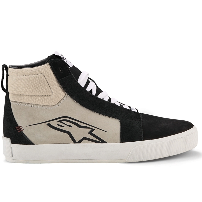 Usnjeni motoristični škornji Alpinestars Ride-63 črno-svetlo sivo-beli