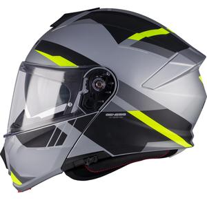 Motoristična čelada MT Genesis R SV Cheeky C3 črno-siva-fluo rumena