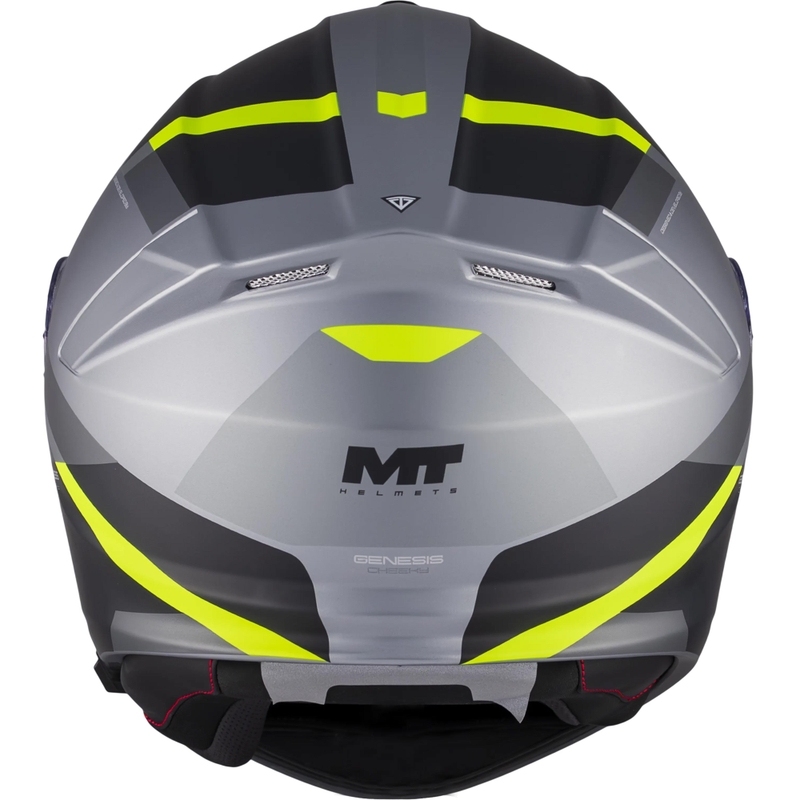 Motoristična čelada MT Genesis R SV Cheeky C3 črno-siva-fluo rumena