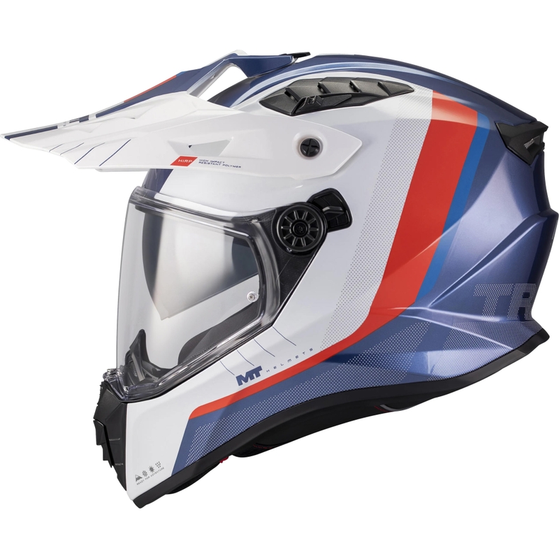 Enduro motoristična čelada MT Track SV Nomad C0 modro-belo-rdeča