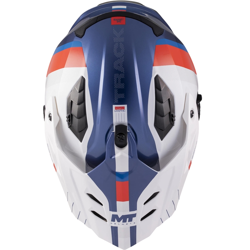 Enduro motoristična čelada MT Track SV Nomad C0 modro-belo-rdeča