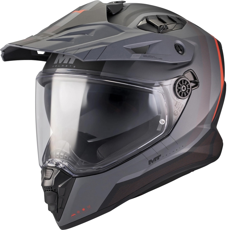 Enduro motoristična čelada MT Track SV Nomad B25 mat črno-sivo-rdeča