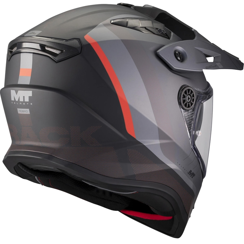 Enduro motoristična čelada MT Track SV Nomad B25 mat črno-sivo-rdeča