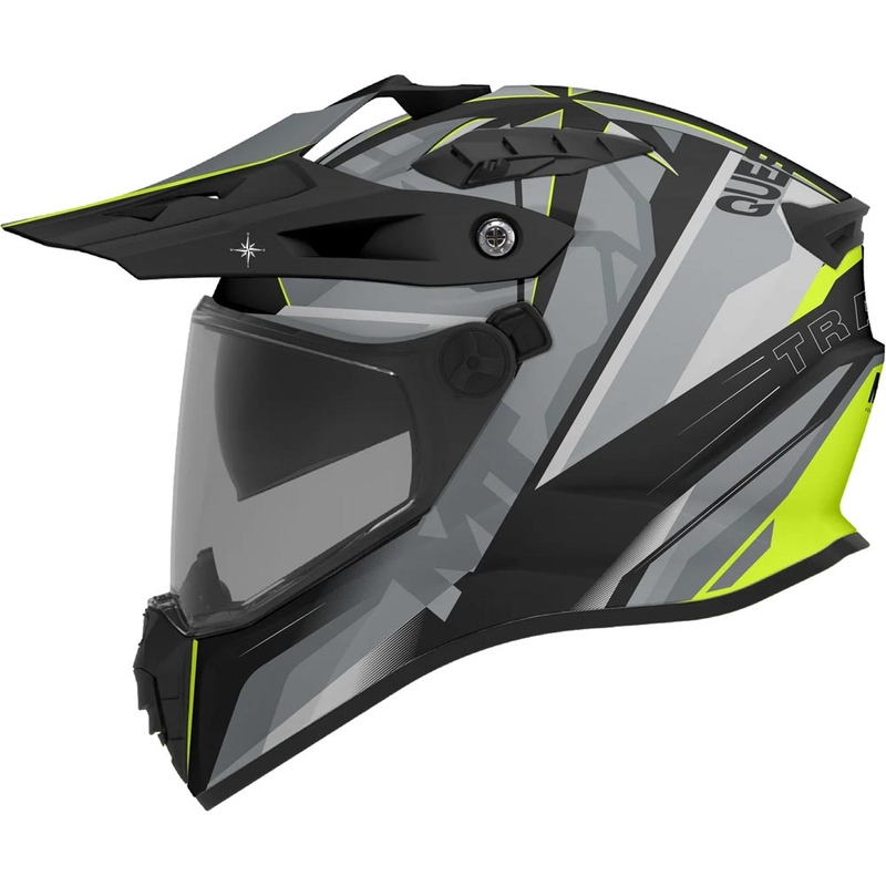 Enduro motoristična čelada MT Track SV Questor C23 mat sivo-črna-fluo rumena