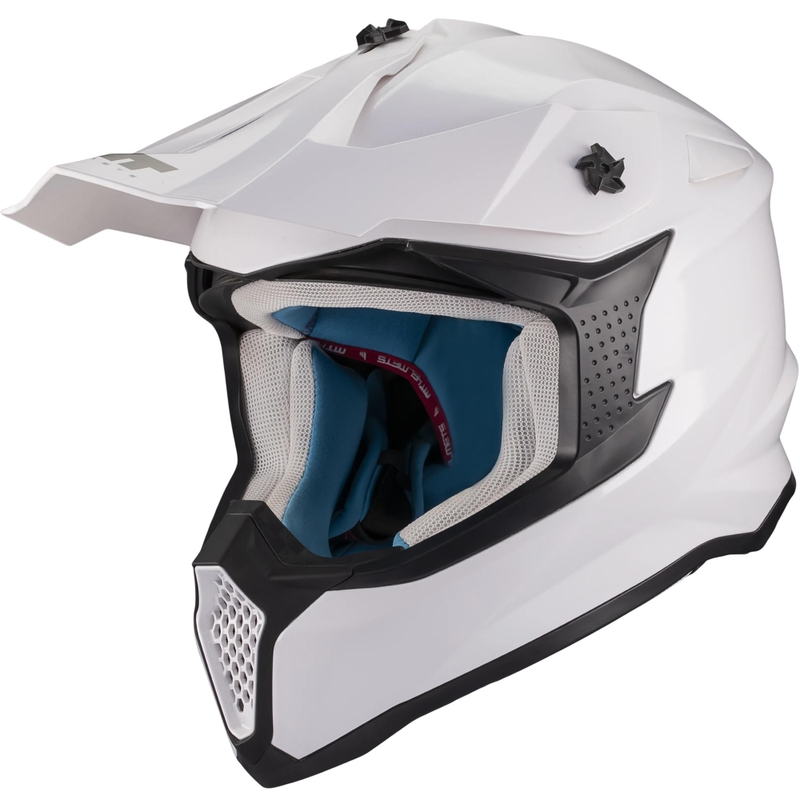 Motokros čelada MT Falcon S Pure A0 bela