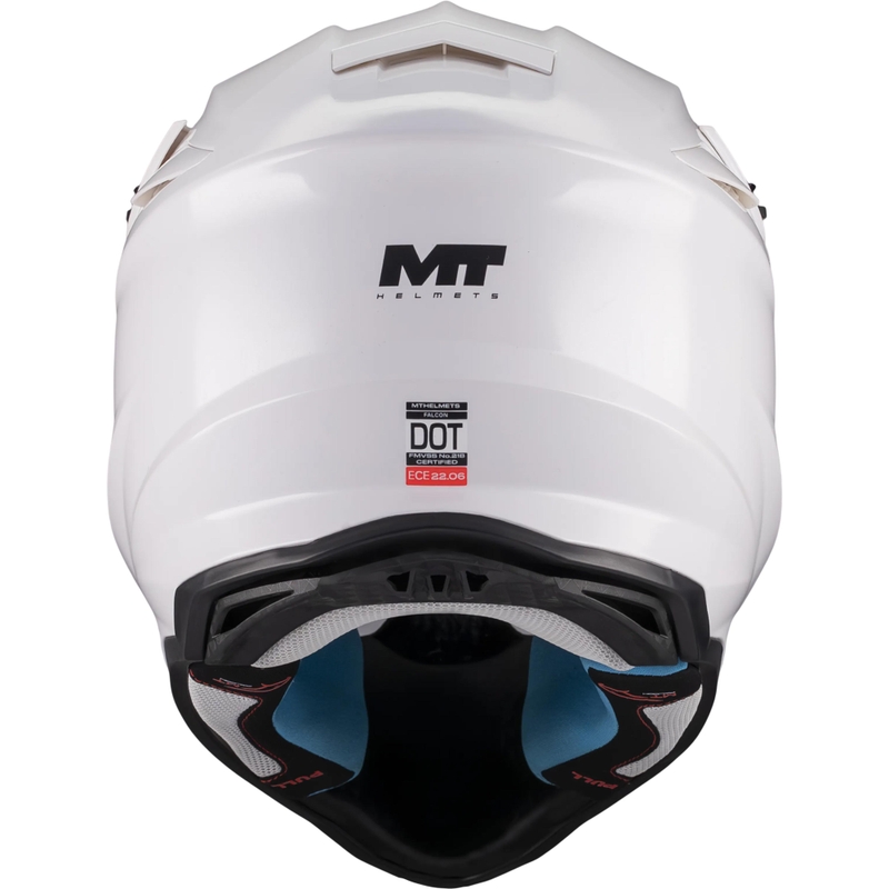 Motokros čelada MT Falcon S Pure A0 bela