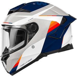 Celoobrazna motoristična čelada MT Thunder 4 R SV Highway A7 belo-sivo-modra