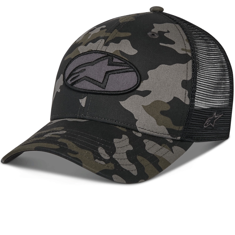Alpinestars Oblique Camo Trucker kapa črna-kamuflažna-črna