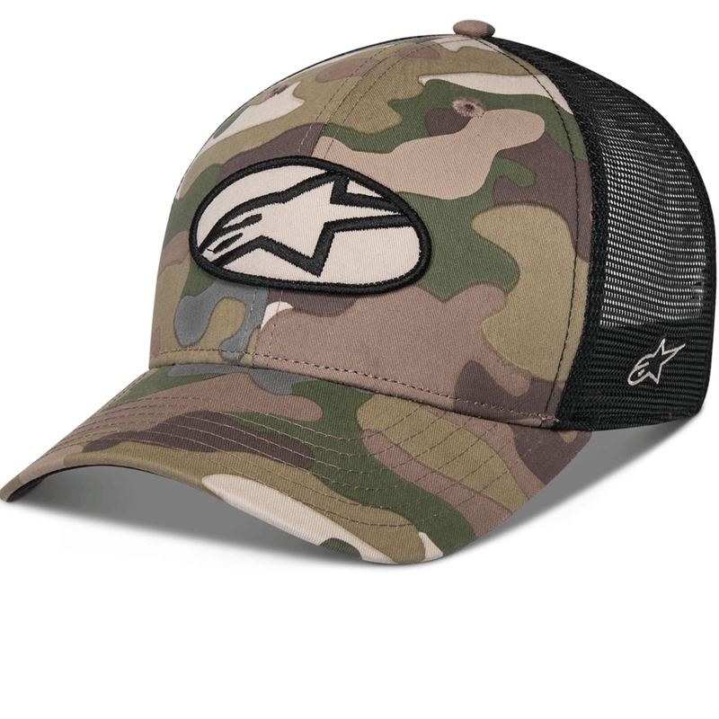 Alpinestars Oblique Camo Trucker kapa zeleno-kamuflažno-črna
