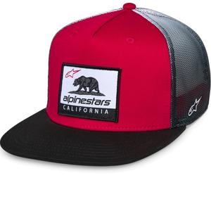 Alpinestars Cali Gradient Trucker kapa rdeče-črno-bela