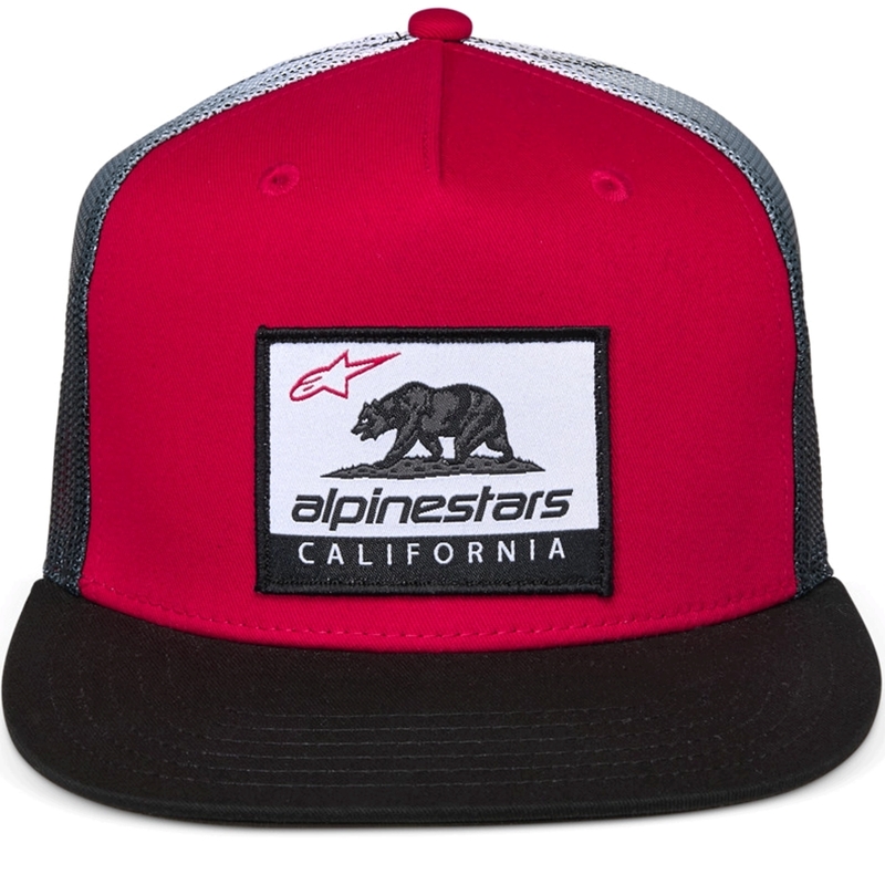 Alpinestars Cali Gradient Trucker kapa rdeče-črno-bela
