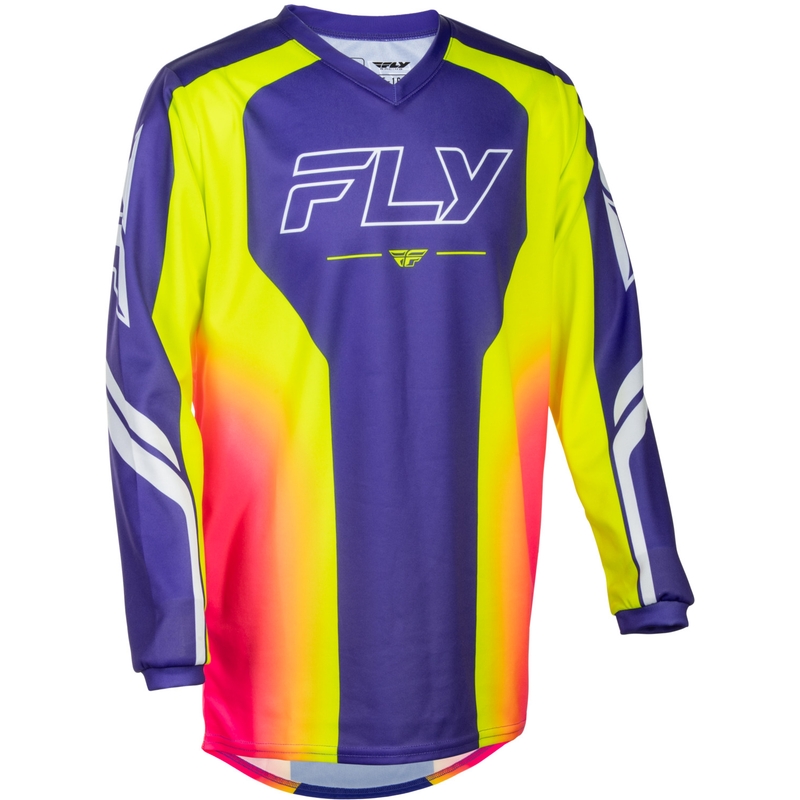 Otroški motokros dres FLY Racing F-16 Raze vijolično-rdeče-rumen