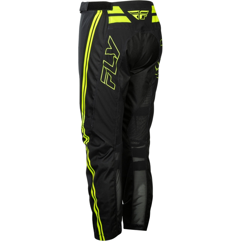 Otroške motokros hlače FLY Racing F-16 Raze črno-fluo rumene
