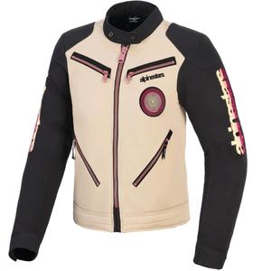 Ženska motoristična jakna Alpinestars Stella Grace peščeno-črna-večbarvna