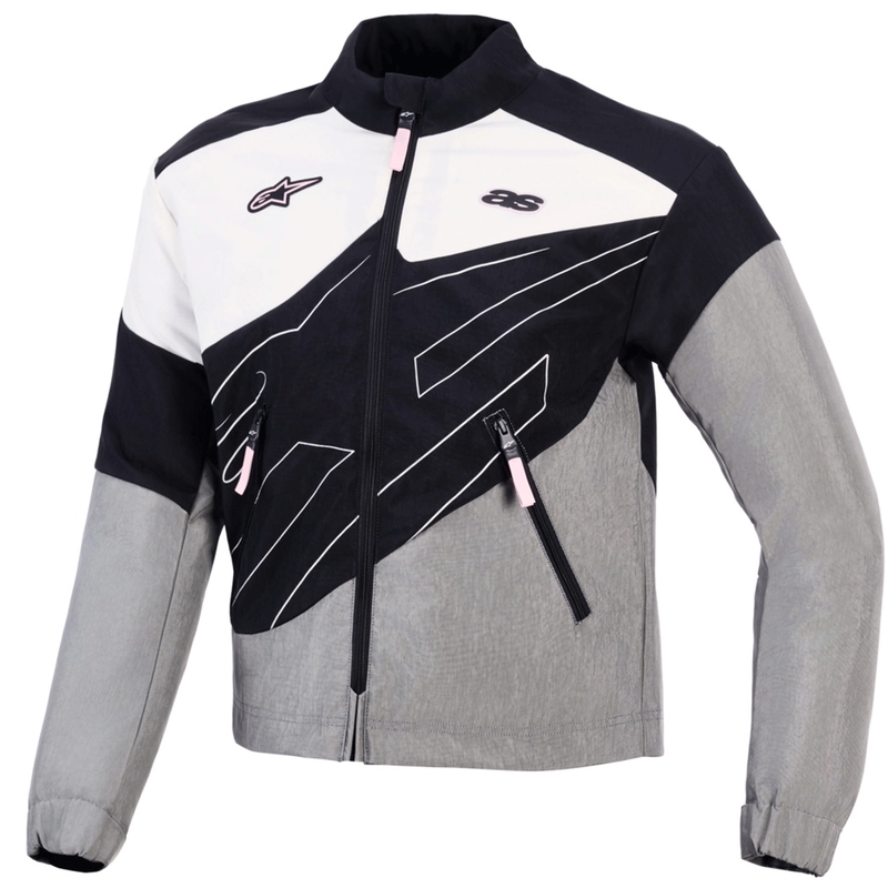Ženska motoristična jakna Alpinestars Stella Moshell črno-sivo-belo-roza