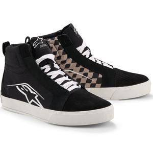 Moto škornji Alpinestars Ride-63 iz platna črno-svetlo sivi