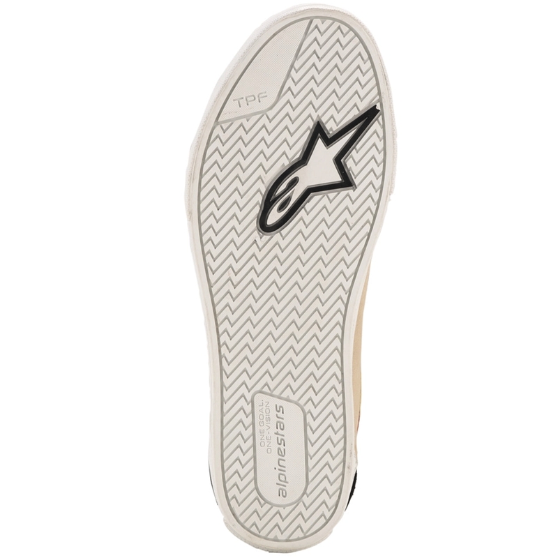 Moto škornji Alpinestars Ride-63 iz platna, kremno-črno-beli