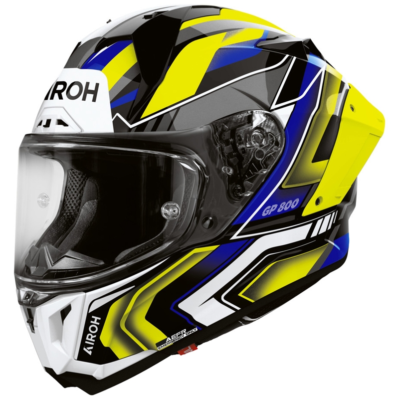 Airoh GP 800 Volt motoristična čelada z integriranim obrazom, mat rumena