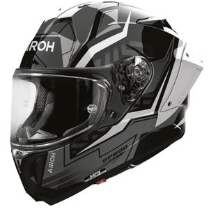 Airoh GP 800 Victory motoristična čelada z integriranim obrazom, srebrna
