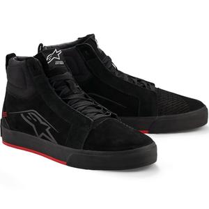 Usnjeni motoristični škornji Alpinestars Ride-63 črno-rdeči